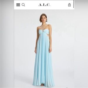 A.L.C. Moira Light Blue Maxi Dress